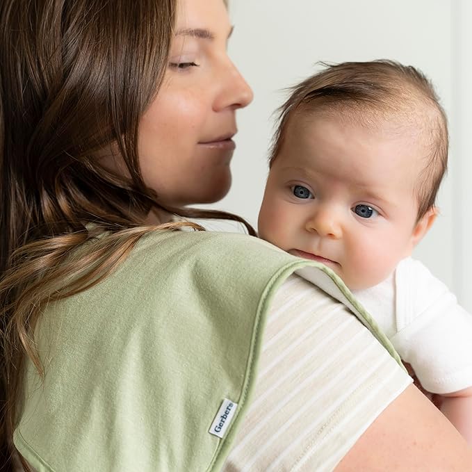 Gerber Baby Unisex Burp Cloths 5-Pack, Pink Blue, Size 10.5" x 21"