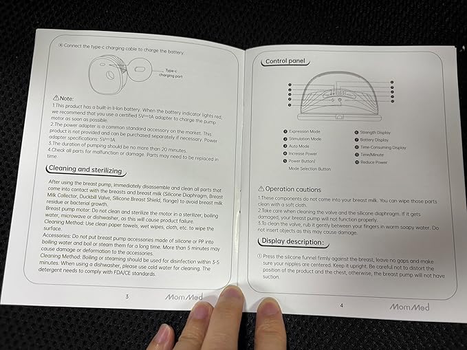 MomMed Wearable Breast Pump (Model S21) – Double Electric Hands-Free Breast Pump, Leak-Proof Design, 3 Modes (Stimulation, Expression, Auto) & 12 Vacuum Levels, Portable and Quiet, Gray, 2Pack