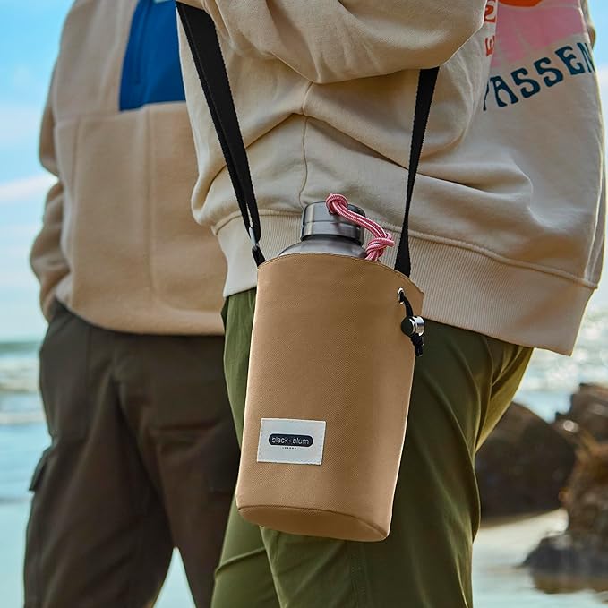 BLACK + BLUM Insulated Bottle Bag - For Adults and Kids - Made with Recycled PET and BPA Free - Bottle Bag for On The Go, Clay