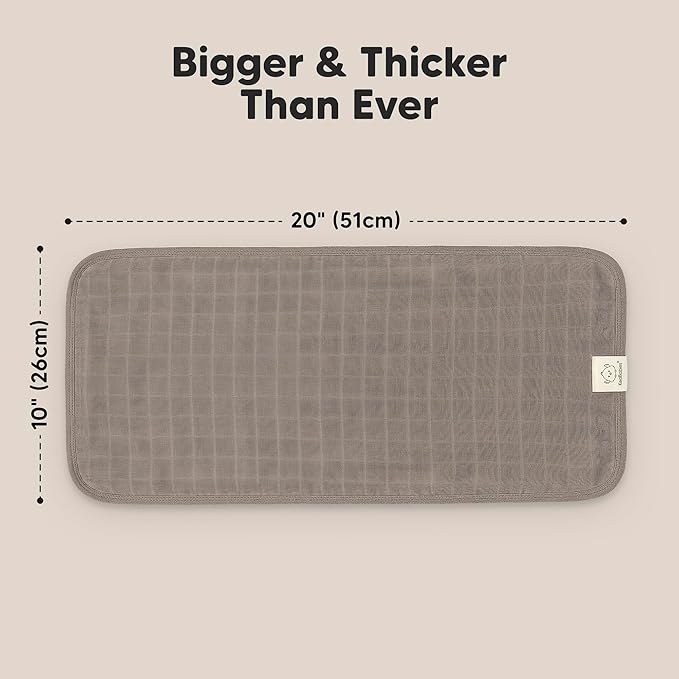 5-Pack Cotton Muslin Burp Cloths Baby Girls, Boys - Soft & Absorbent Spit Up Burp Rags, Large Muslin Towel, Cotton Wash Cloths for Babies, Newborn, Infant, No Shrink, Durable, Neutral (Nimbus)