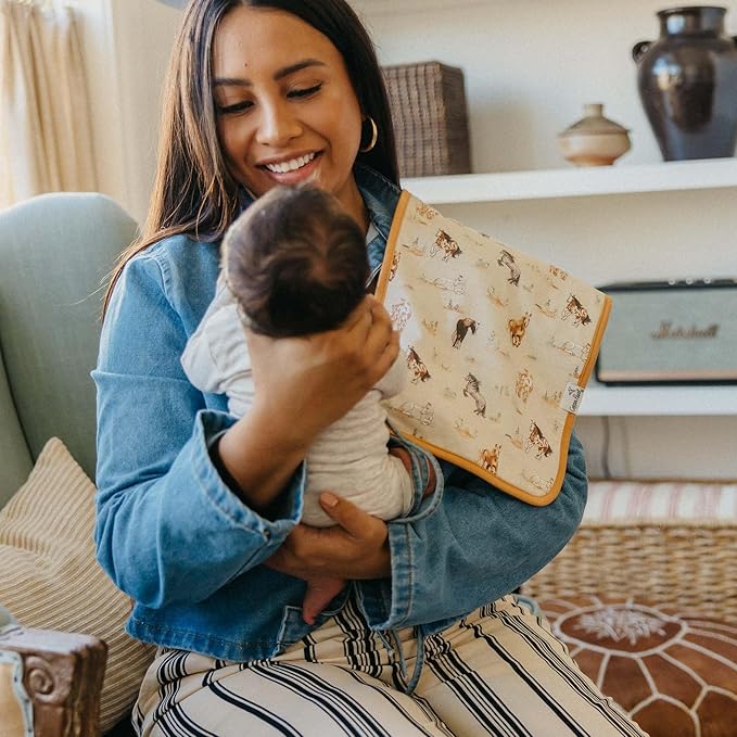 Copper Pearl Baby Burp Cloth Large 21''x10'' Size Premium Absorbent Triple Layer 3-Pack Gift Set Cheyenne