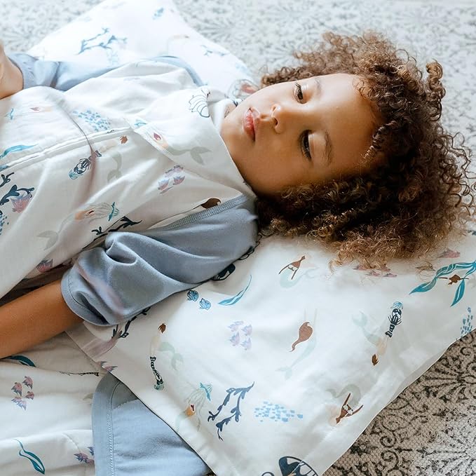 Nest Designs Toddler Pillow with Bamboo Viscose Pillowcase - Splish Splash, Small