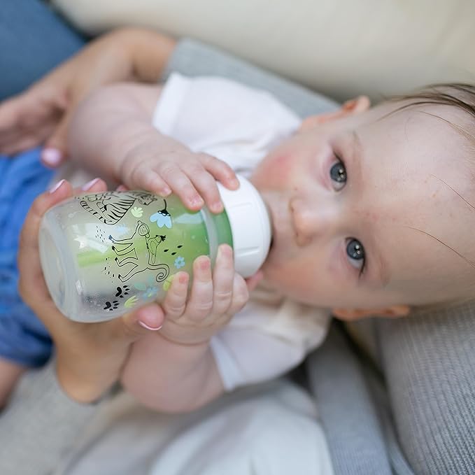 Dr. Brown’s Natural Flow® Anti-Colic Options+™ Wide-Neck Baby Bottle Designer Edition Bottles, Jungle Decos, 5 oz/150 mL, Level 1 Nipple, 2-Pack, 0m+