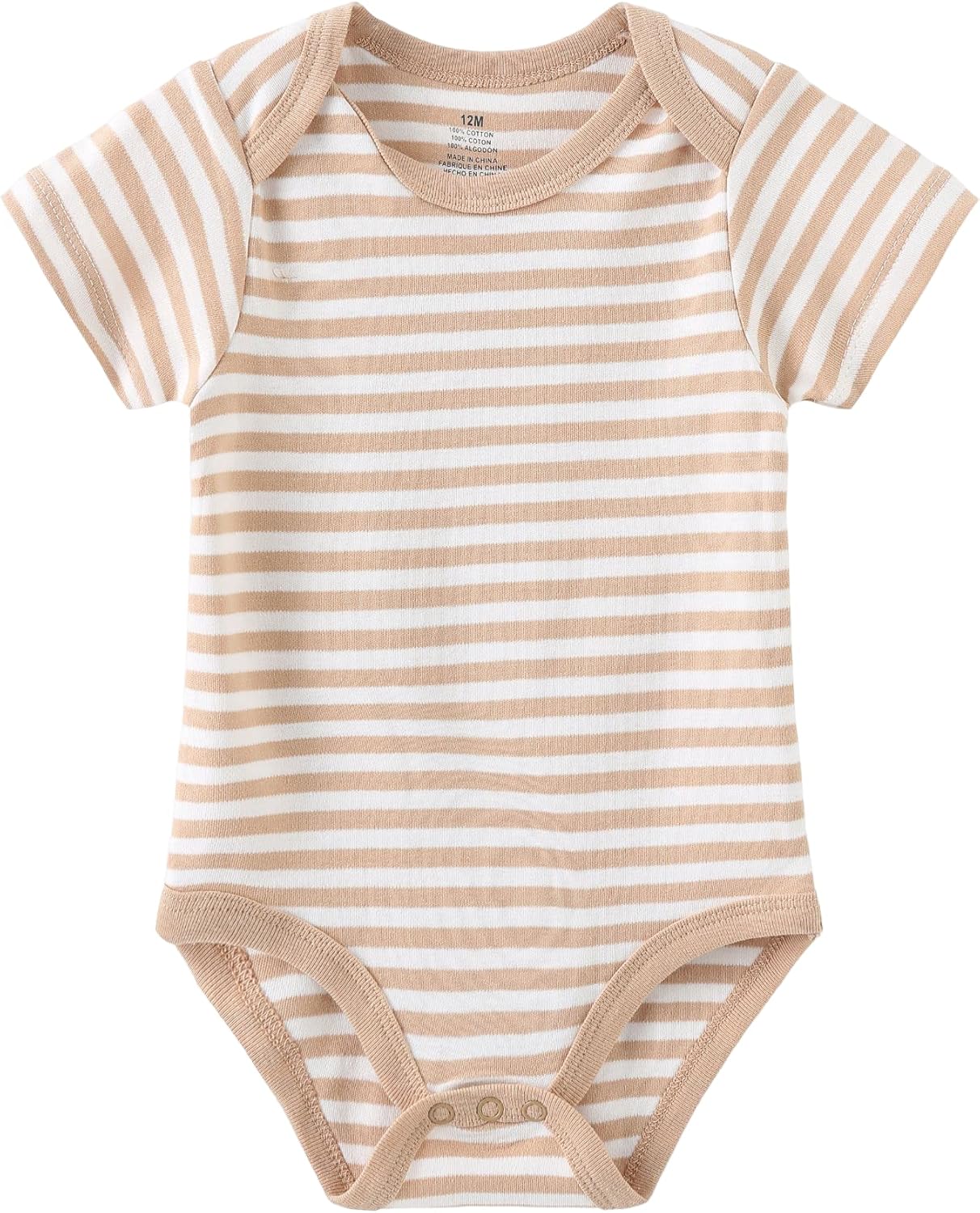 Kiddiezoom Baby Bodysuit Newborn Short Sleeve baby One-Piece Cotton 5-Pack baby clothes