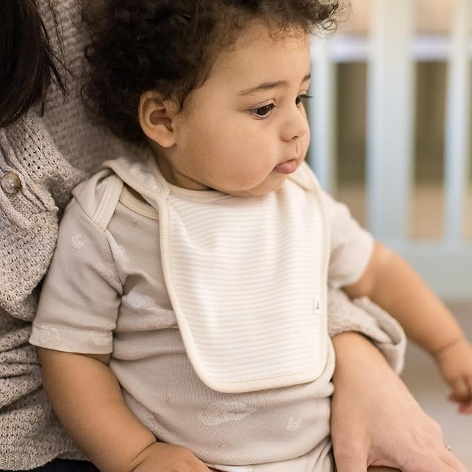 Burt's Bees Baby Organic Baby Bibs – 100% Cotton Newborn Infant Bibs for Baby Boys & Girls