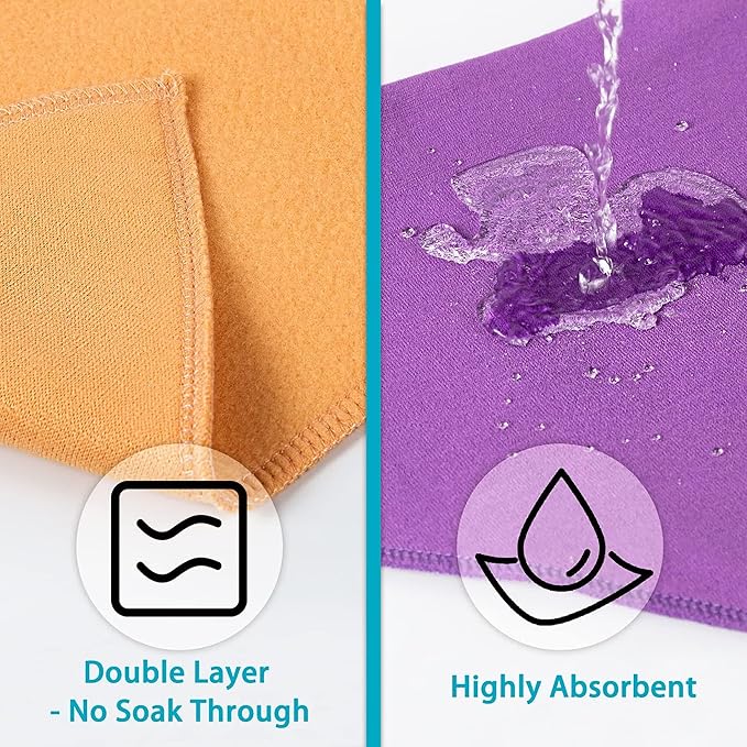 Adult Drool Bib for Special Needs, Large Elderly Bandana, Teen Bib for Women Men, Soft Absorbent Set for Kids