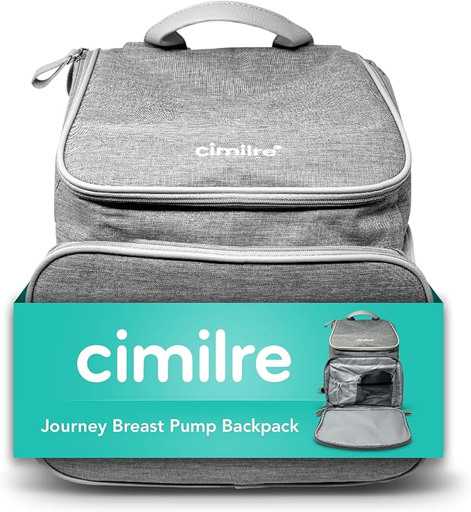 Cimilre S6+ Adjustable Rechargeable Breast Pump & Journey Breast Pump Backpack Bundle – Hospital Strength Double Electric Pump with Stylish Travel Backpack