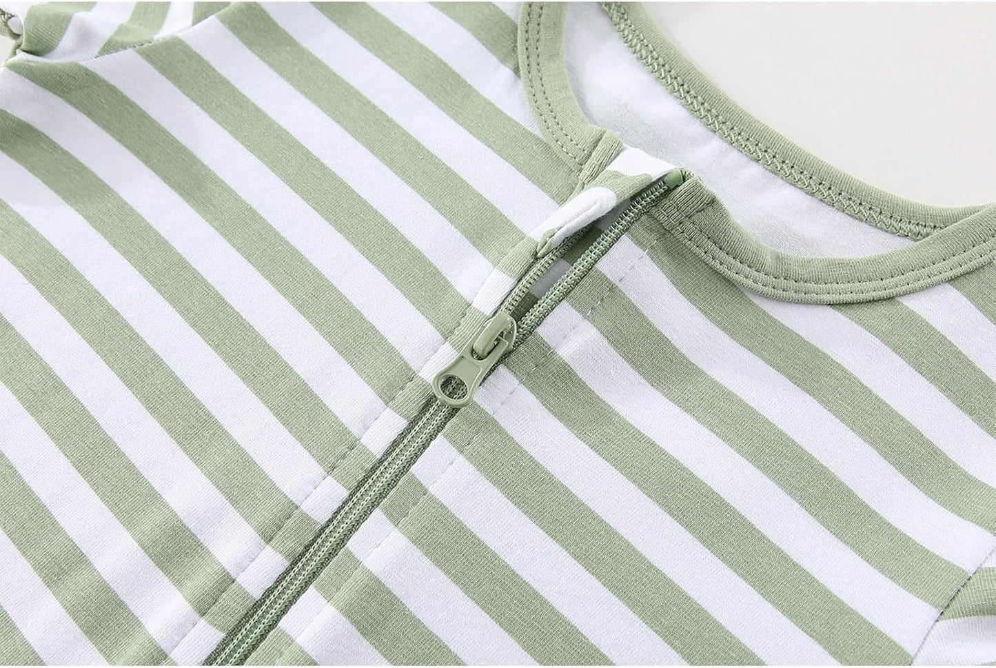 2 Pack Unisex Baby Short Sleeve Rompers 2 Way Zipper New Born One-Piece Jumpsuits 0-24Months Infant Outfits