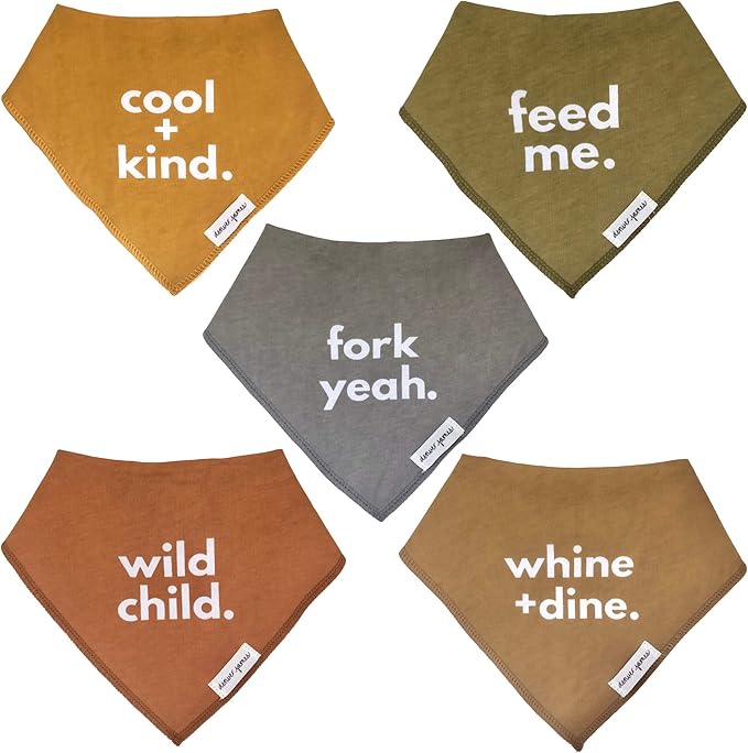 Denver James Bandana Feeding Drool Baby Bib I Soft Organic Cotton I Fleece Back