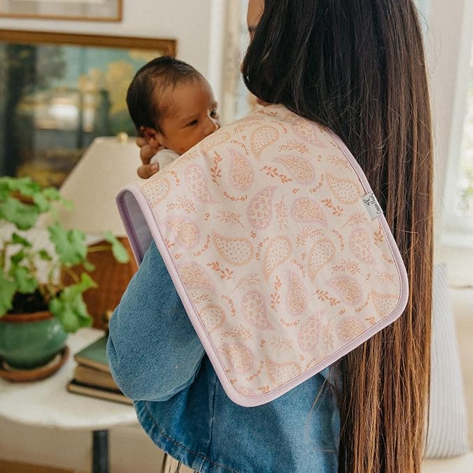 Copper Pearl Baby Burp Cloth Large 21''x10'' Size Premium Absorbent Triple Layer 3-Pack Gift Set Cheyenne