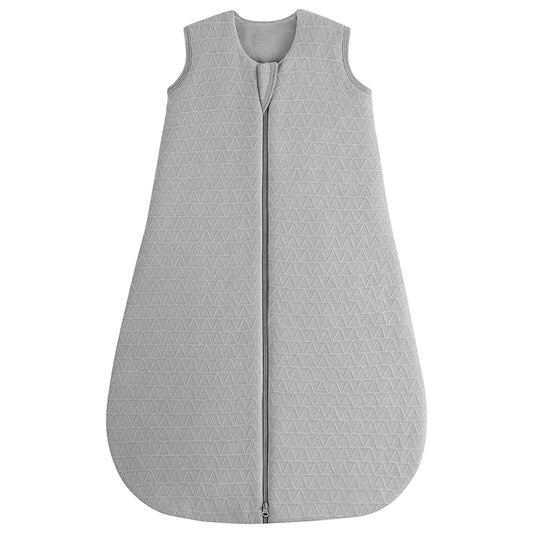 Yoofoss Baby Sleep Sack 0-6 Months, 2.0 TOG Baby Wearable Blanket with 2-Way Zipper, 100% Cotton Fabric Winter Newborn Sleeping sack, Warm Soft Comfy Grey(Small)