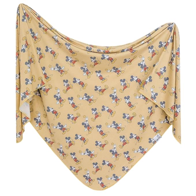 Copper Pearl Large Premium Knit Baby Swaddle Receiving Blanket Mickey Mouse