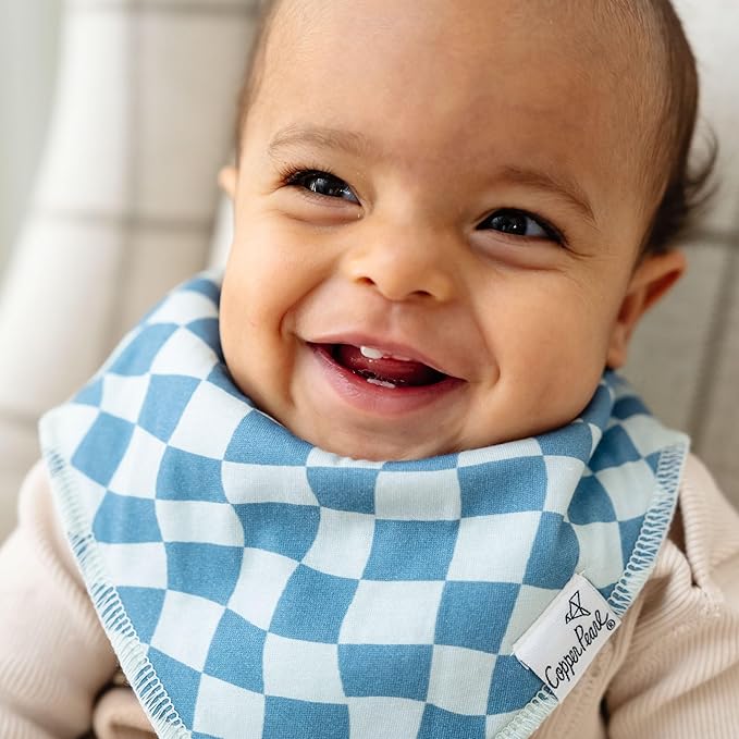 Baby Bandana Drool Bibs for Drooling and Teething 4 Pack Gift Set "Ryder" by Copper Pearl