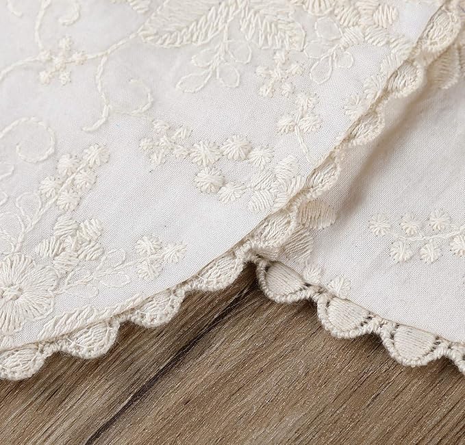 GZMM Baby Bib For Girls,Reversible Waterproof Handmade Natural Cotton Baby Drool Bib 0-12 months 2 Pack (off-white color, 0-12 months)