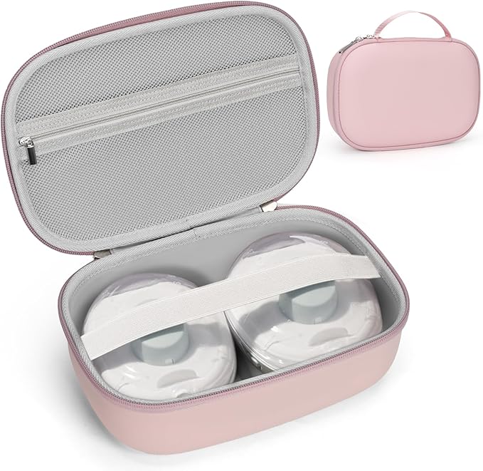 Breast Pumps Carrying Bag Compatible with Most of Wearable Breast Pumps, Hard Shell Wearable Breast Pump Bag with Waterproof Removable Tray, Breast Pump Storage Bag
