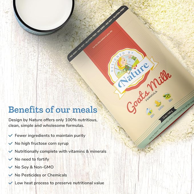 Goat Milk Formula - MADE IN THE USA - Easy to Digest All Life Stages Formula (12 months and above) - Hypoallergenic - Non-GMO, Gluten FREE, Soy FREE, Heavy Metal FREE, Pesticides and Chemical FREE - Gentle on Sensitive Tummies - Natural Whole Ingredients.