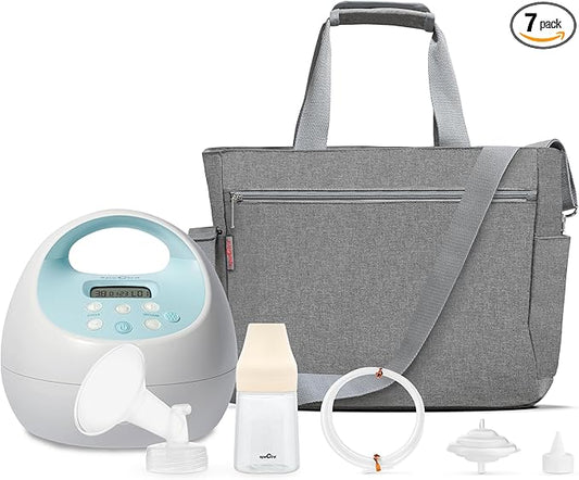 Spectra Baby S1 Plus Premier Rechargeable Breast Pump with Grey Tote Premium Accessory Kit - 24 mm