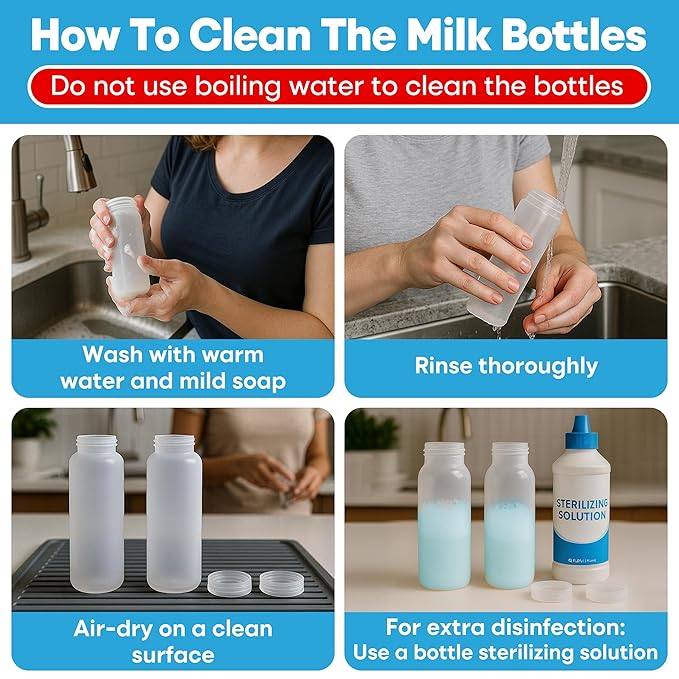 Portable Breast Milk Cooler Bottle: 30H Cooling Time, 2 x 150ml/5Oz BPA-Free, Durable Breastmilk Storage Bottles, Breastmilk Cooler, Travel Breastfeeding Milk Chiller for Baby