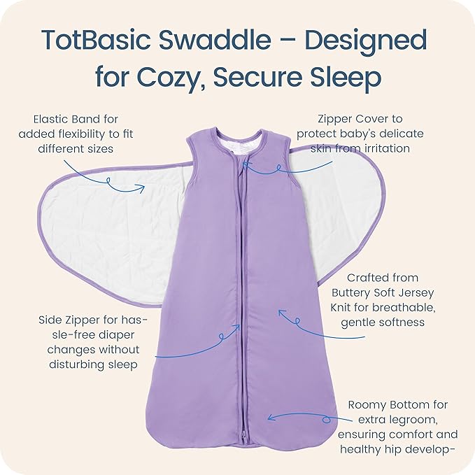 Newborns Swaddle Sleep Sack 0–3 Months, 1.0 TOG Baby Blanket for Newborns, Soft Sleeping Bag for Infants