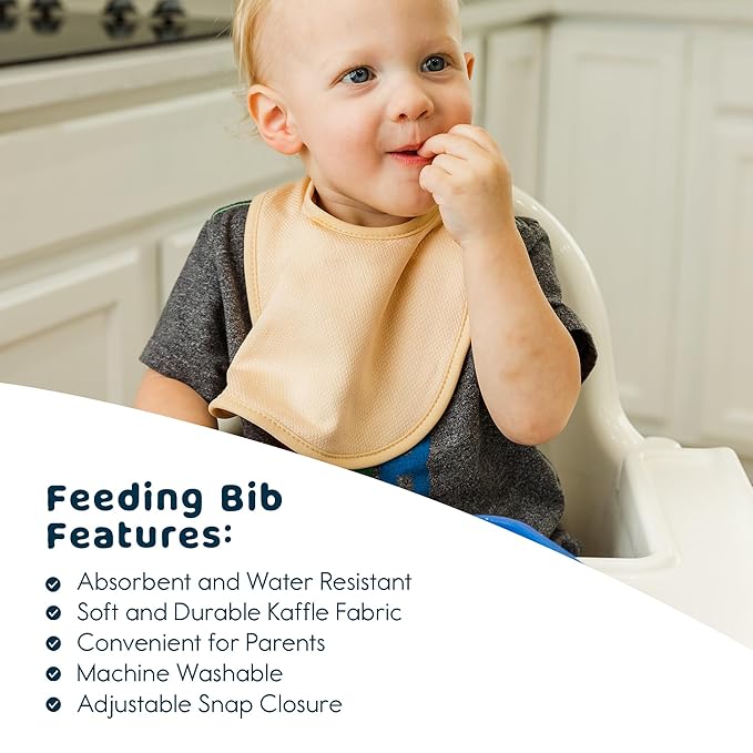 Tiny Twinkle 8 Pack Baby Bibs for Drooling and Teething – Waterproof & Absorbent Bibs for Baby Girl & Boy, Machine Washable Infant Bib Set for Newborns and Toddlers (Neutral Set 8-Pack)