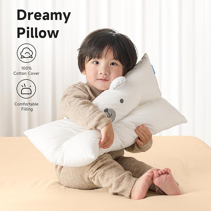 Choc chick Pillow, 20X12inches Machine Washable Soft Hypoallergenic Pillows (Bear, 1 Count (Pack of 1))