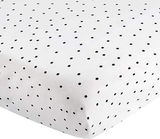 La Premura Sleeping Moon Baby Nursery Crib Bedding Set, 3 Piece Standard Size Crib Bedding Set, Blue and Grey