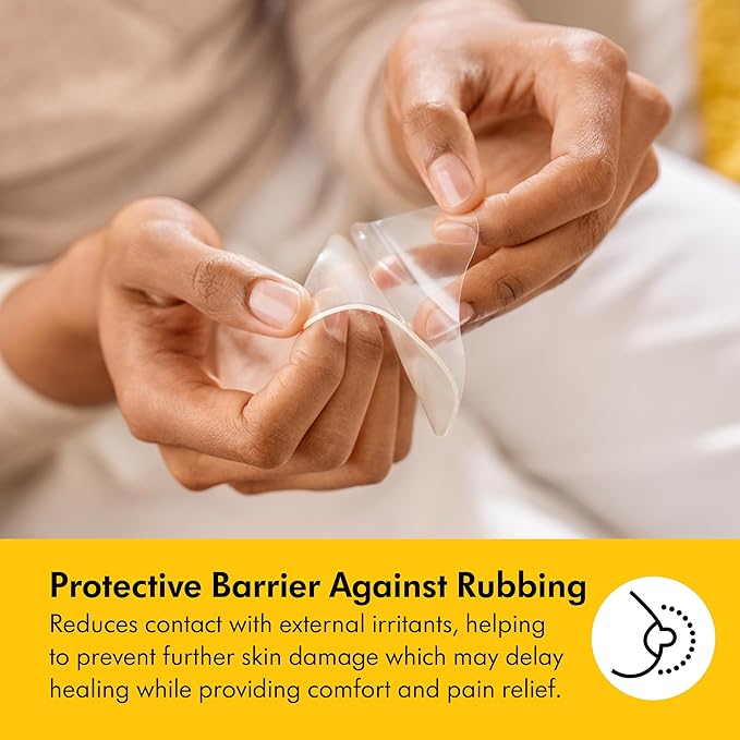 Medela Hydrogel Pads, Instant Pain Relief for Cracked or Sore Nipples from Breastfeeding and Pumping, Cooling Moisture Supports Natural Healing, Pack of 4