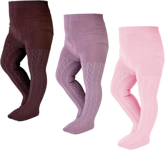 EPEIUS Baby Girl Tights Thick Cable Knit Leggings Stockings Cotton Pantyhose for Newborn Infant Toddler 3/4/5/6 Pack
