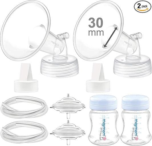 Maymom Pump Parts Compatible with Spectra S2 S1, 30 mm Flange Valve Tube Bottle Backflow Protector, Not Original Spectra S2 Replacement Pump Parts Duckbill Valve Bottle Membrane