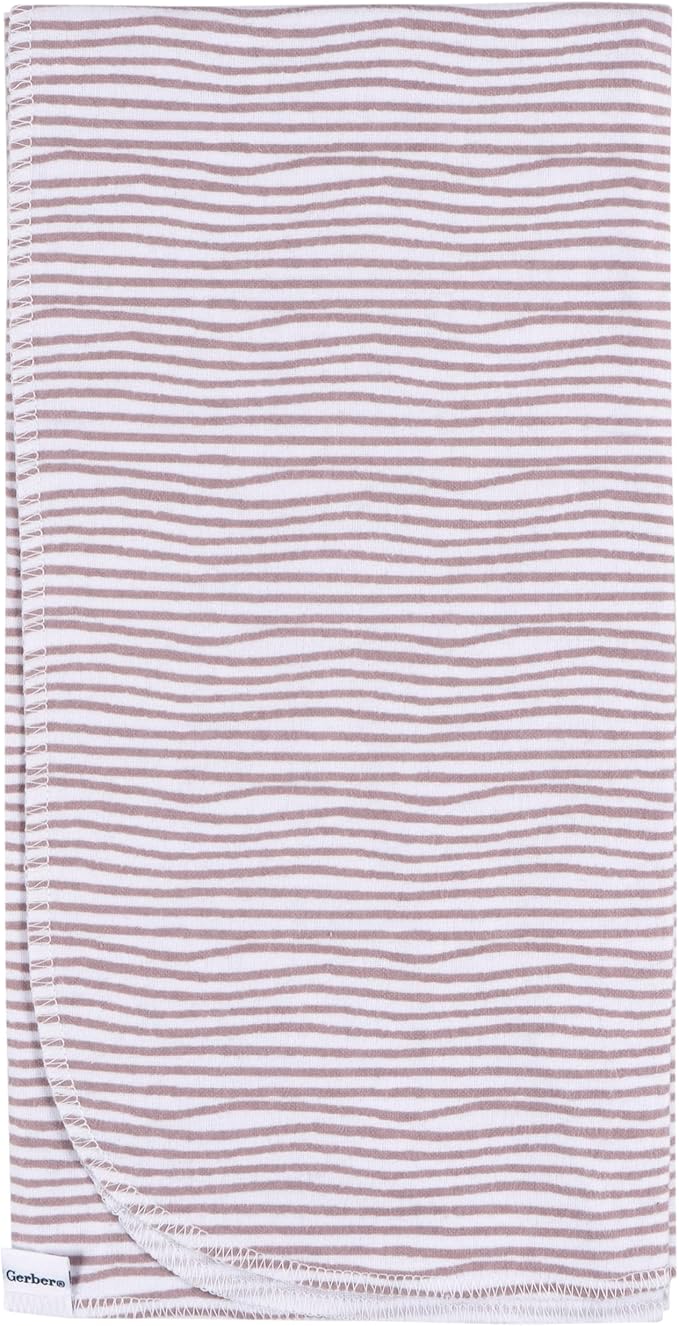 Gerber Unisex Baby 100% Cotton Flannel Receiving Blankets 30x30 Inches (Pack of 4), Animals + Geos Neutral, One Size