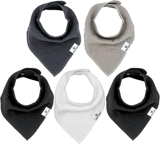 DiaperSquad's Baby Bibs for Drooling and Teething, Bibs for Boys, Baby Girl - Solid Cotton Baby Drool Bibs