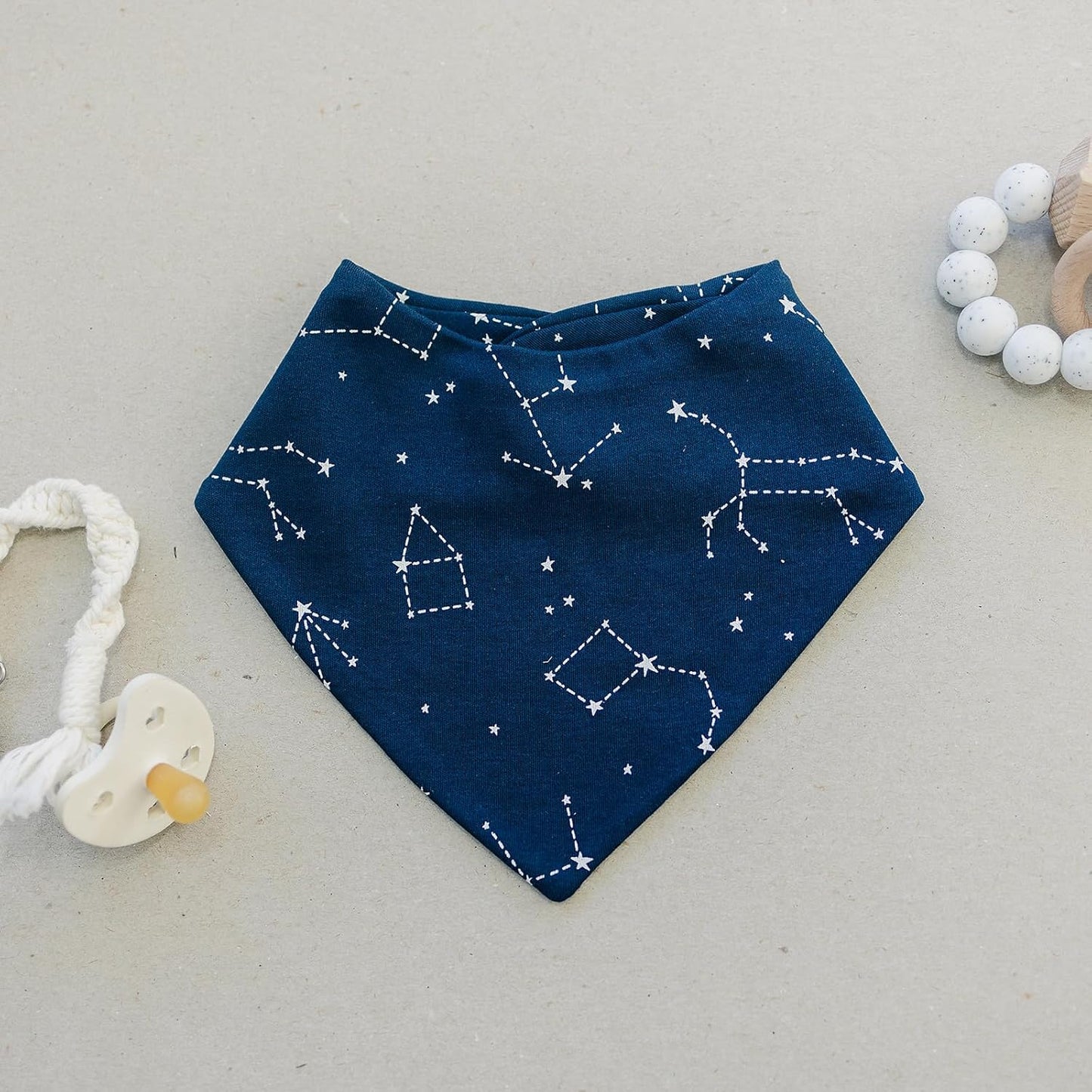 Woolino Merino Wool Baby Bibs - Highly Absorbent Bandana Bib with Cotton Outer Layer and Merino Wool Inner Layer - Pack of 2