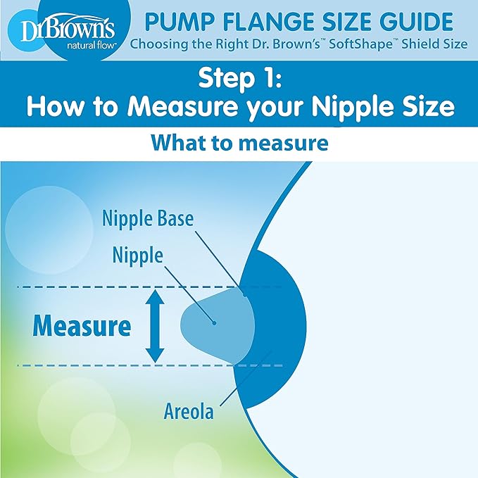 Dr. Brown's Manual Breast Pump with SoftShape 100% Silicone Shield (B,25mm flange) & Anti-Colic Options+ Wide-Neck Baby Bottle 5 oz/150 mL,with Level 1 Slow Flow Nipple