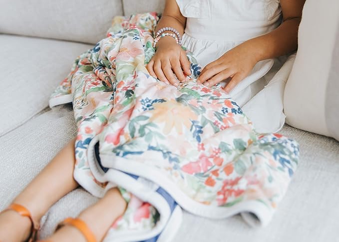 Copper Pearl Three-Layer Baby Blanket: Soft Baby Quilts for Boys and Girls | Breathable, Cozy, Toddler Blanket | Baby Quilt for Newborns | 46x46 Premium Polyester/Rayon | Lark