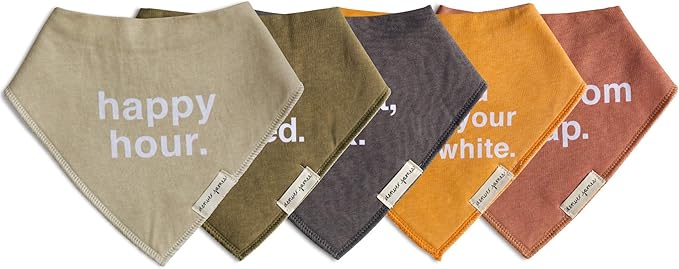 Denver James Bandana Feeding Drool Baby Bib I Soft Organic Cotton I Fleece Back