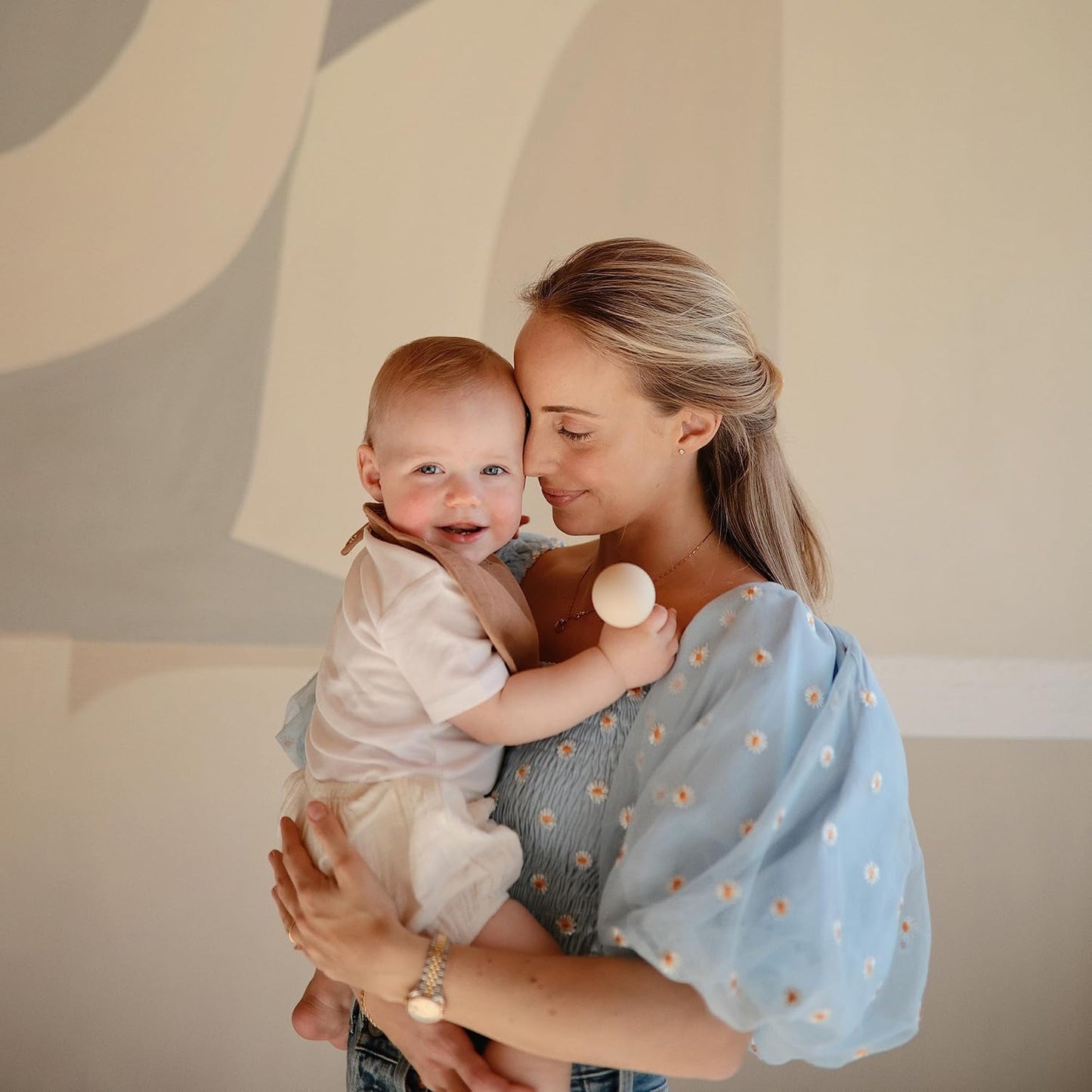 mushie Silicone Baby Shaker Rattle Toy | Ages 3+ Months (Natural)