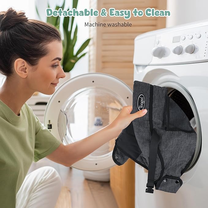 Booster Seat for Dining Table: Portable Toddler Booster Chair with Safety Buckle and Height Adjustable, Foldable Baby Feeding Chair, Kids High Chair Booster Seat for Kitchen Home Travel - Black