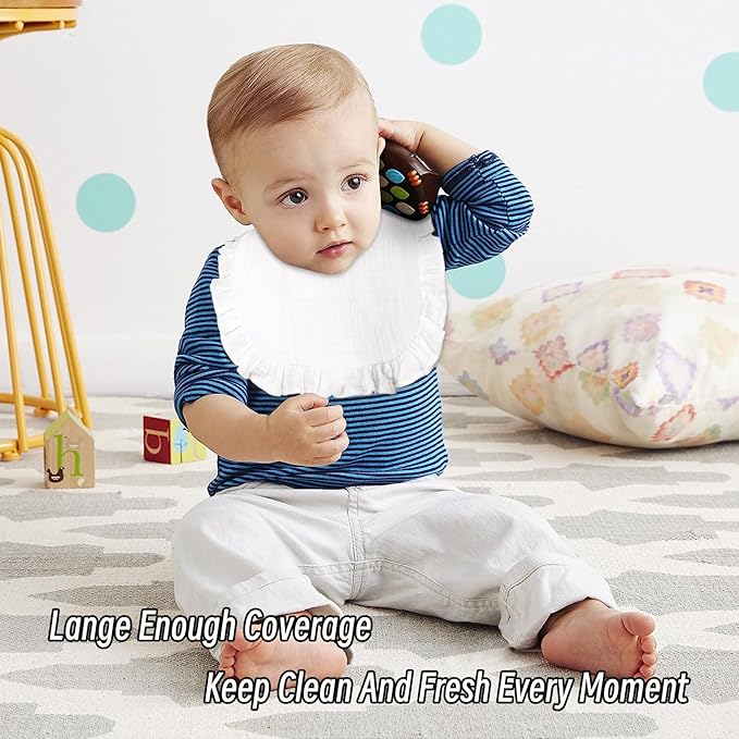 Baby Bibs Muslin Bibs 8 Pack for Drooling and Teething for Unisex Girls Boys