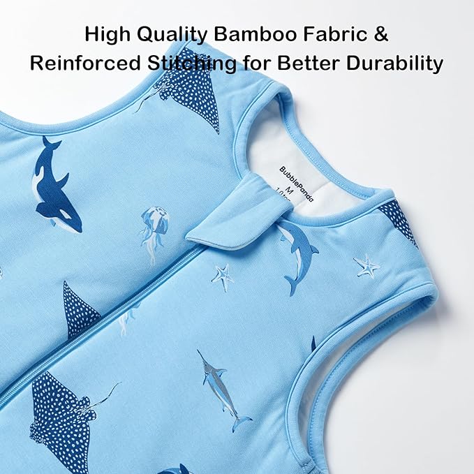 BubblePanda Rayon Made from Bamboo Toddler Sleep Sack with Feet 24-36 Months 1.0 Tog Ultra Soft Toddler Sleeping Sack 2t-3t Sleep Bag Walker Quilted Wearable Blanket with Legs 2-Way Zipper Lightweight