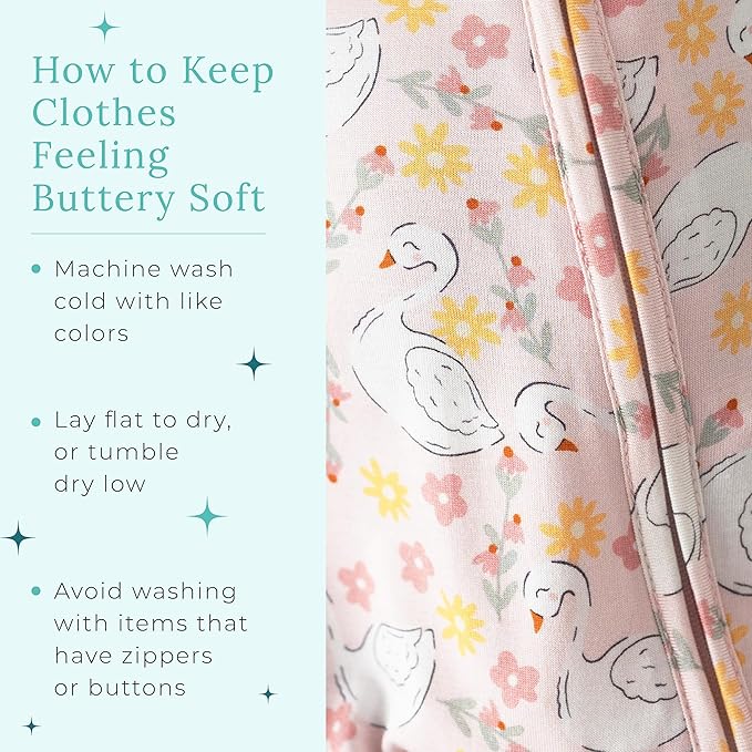 Posh Peanut Convertible Baby Sleepers - Girls Footless Baby Pajamas with 2 Way Zipper for Easy Diaper Changes