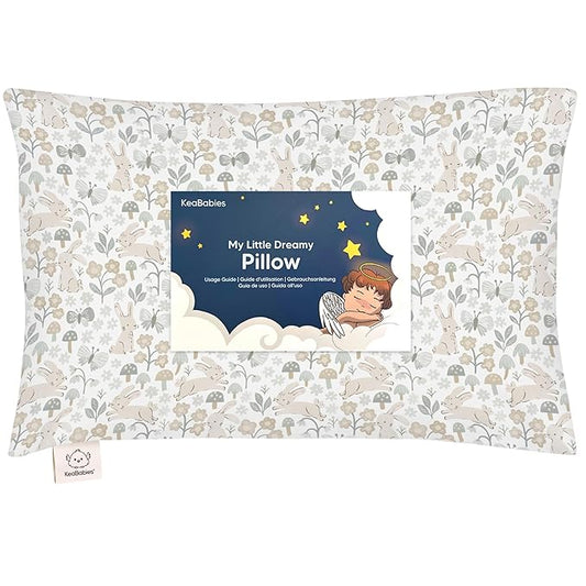 Toddler Pillow with Pillowcase - 13x18 My Little Dreamy Kids Travel Bed Pillows for Sleeping, Organic Cotton Small Pillowcase, Soft & Breathable, Machine Washable, Toddlers 2-5 Years Old (Prairie)