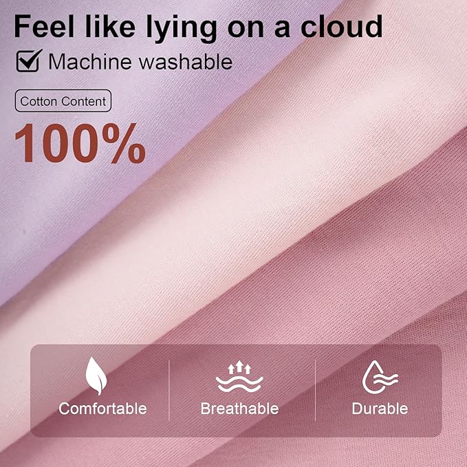 Baby Sleep Sack 12-18 Months Baby Wearable Blanket 100% Cotton TOG 0.5 2-Way Zipper Newborn Sleeping Bag, 3 Pack Comfy Lightweight Sleep Sacks for Babies