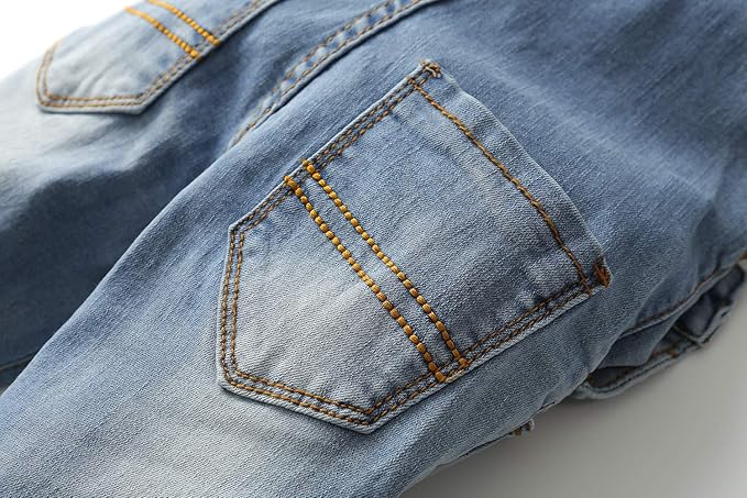 KIDSCOOL SPACE Baby Toddler 2 Buttons Adjustable Straps Fashion Jean Overall