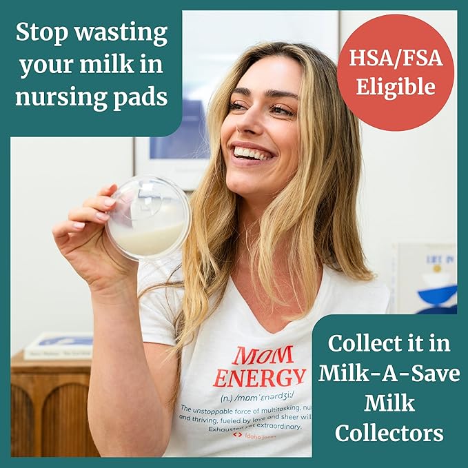 Idaho Jones Breast Milk Collector Shells | Soft Milk Catchers | Don't Waste Your Milk in Nursing Pads, Save it with Milk-A-Save | Recolector de Leche Materna