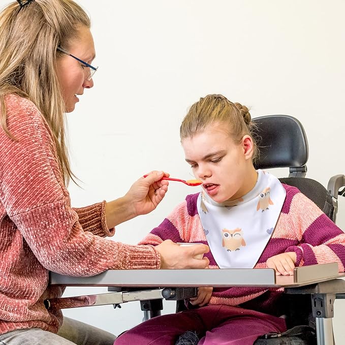 Janmercy 5 Pack Adult Drool Bandana Bibs Soft Adjustable Absorbent Christmas Drool Bibs for Christmas Special Needs Unisex Men Women