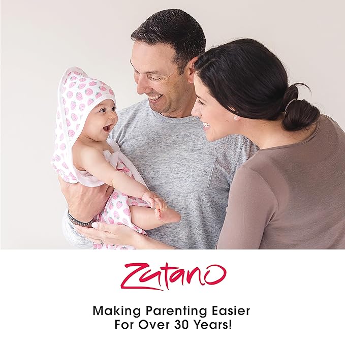 Zutano Hooded Baby Towels, Organic Cotton Baby Bath Towel, Ultra Soft and Absorbent Baby Towel for Newborn and Infant | Girl, Boy, and Unisex Towel Set, Elephant Bath Time, 1-Pack