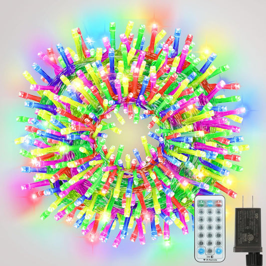 100 LED Easter String Lights, 33 FT Colorful Connectable Waterproof String Lights Clear Wire with 11 Modes, Easter Decorations for Indoor Outdoor Party Yard Garden (Multicolor)