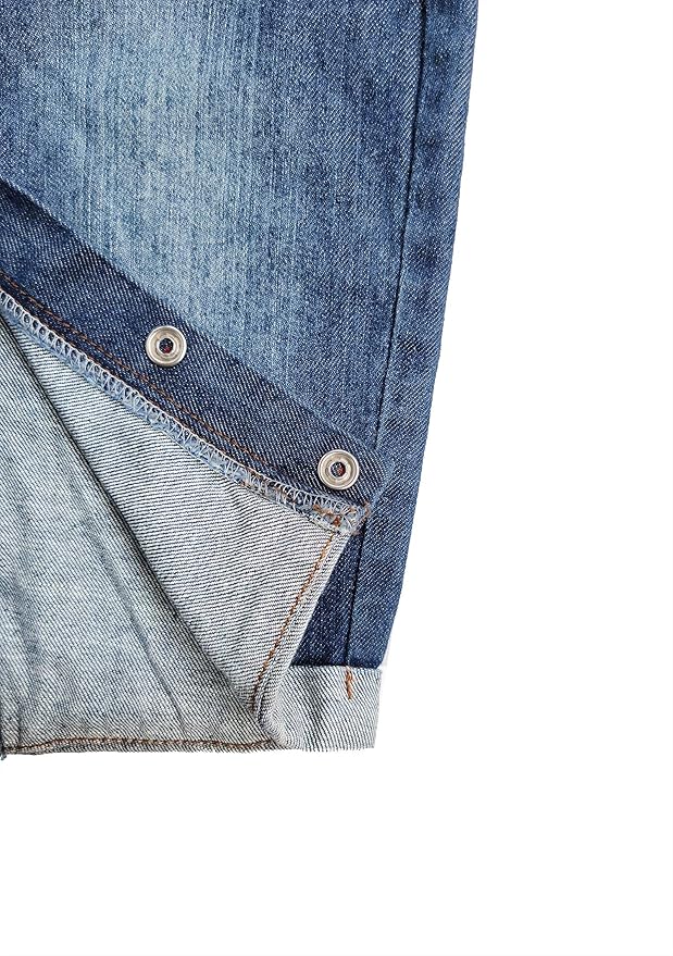 KIDSCOOL SPACE Baby Little Kids Cute Denim Embroidered Fashion Jean Overalls