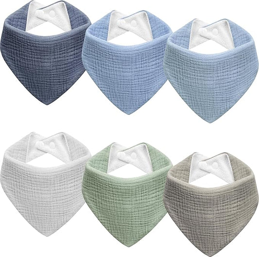 Muslin Baby Bibs Baby Drool Bandana Bibs for Baby Girls Boys Infant Newborn Toddler Drooling and Teething