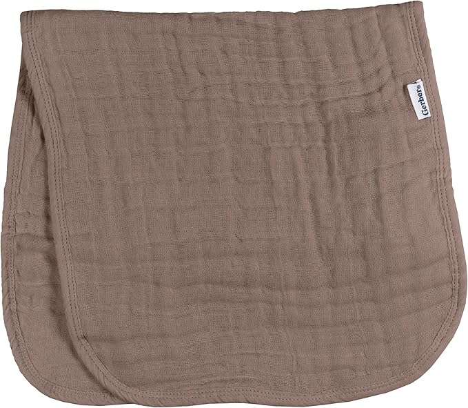 Gerber Baby Unisex Muslin Burp Cloths 5-Pack, Multi Rainbow, Large Size 20" x 10"